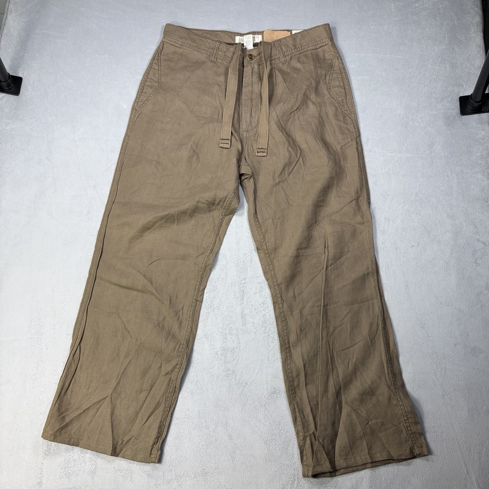 Old Navy Pants Linen Women's Size 32x32 ‎ Actual 32x28 Brown Drawstring